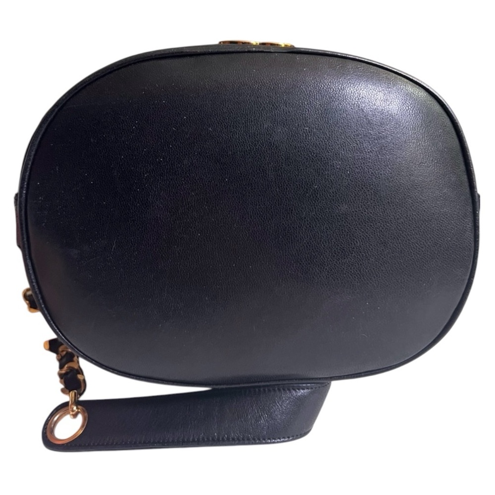 CHANEL Authentic Black Lambskin Leather CC 90s Mini Bucket Bag 24K Gold Hardware - Picture 10 of 14